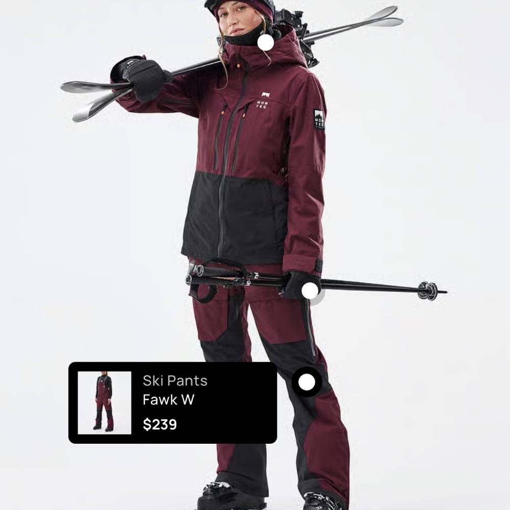 Montec snowboard jacket and pants XS